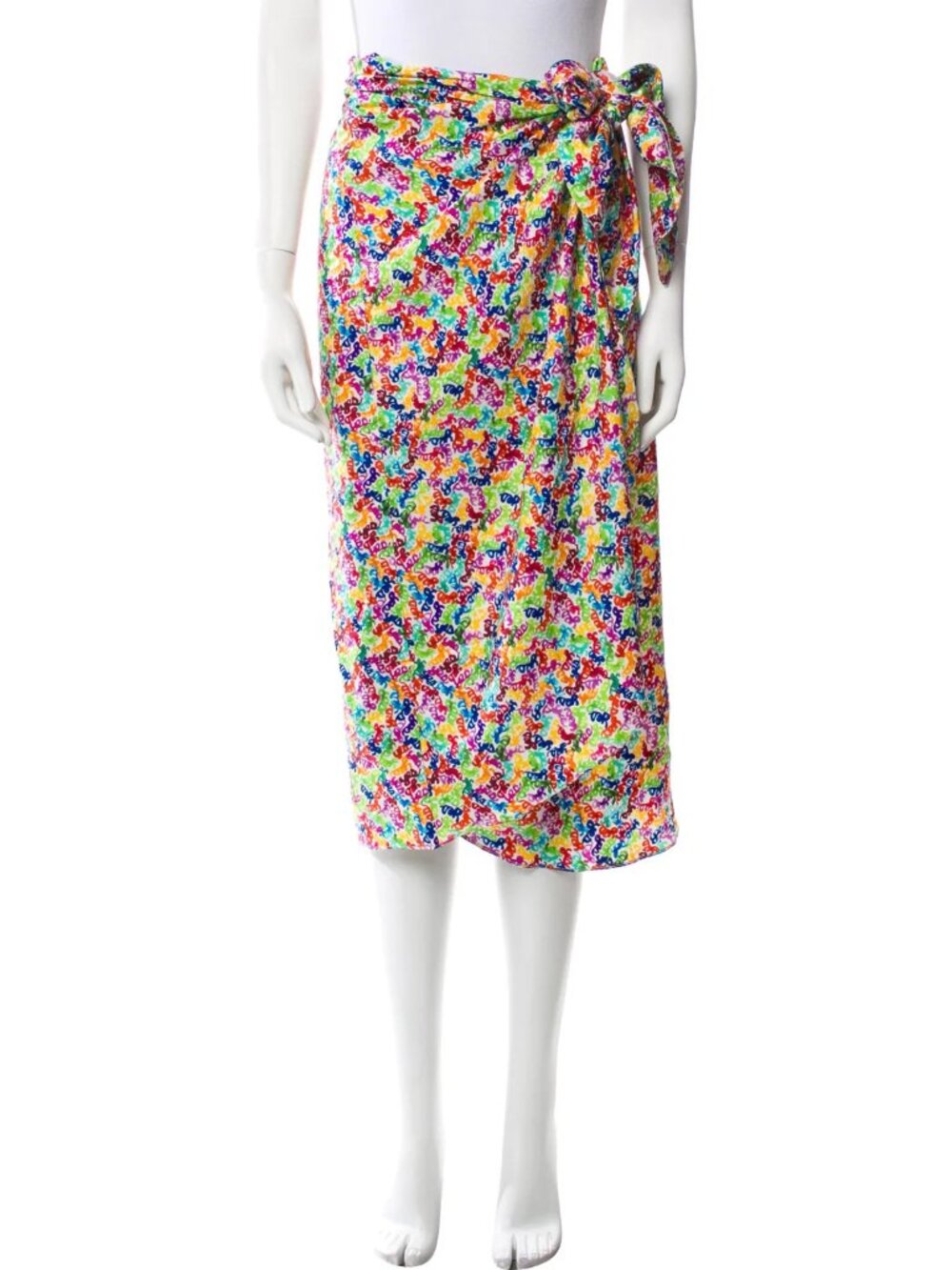 Lingua Franca Yes Silk Skirt